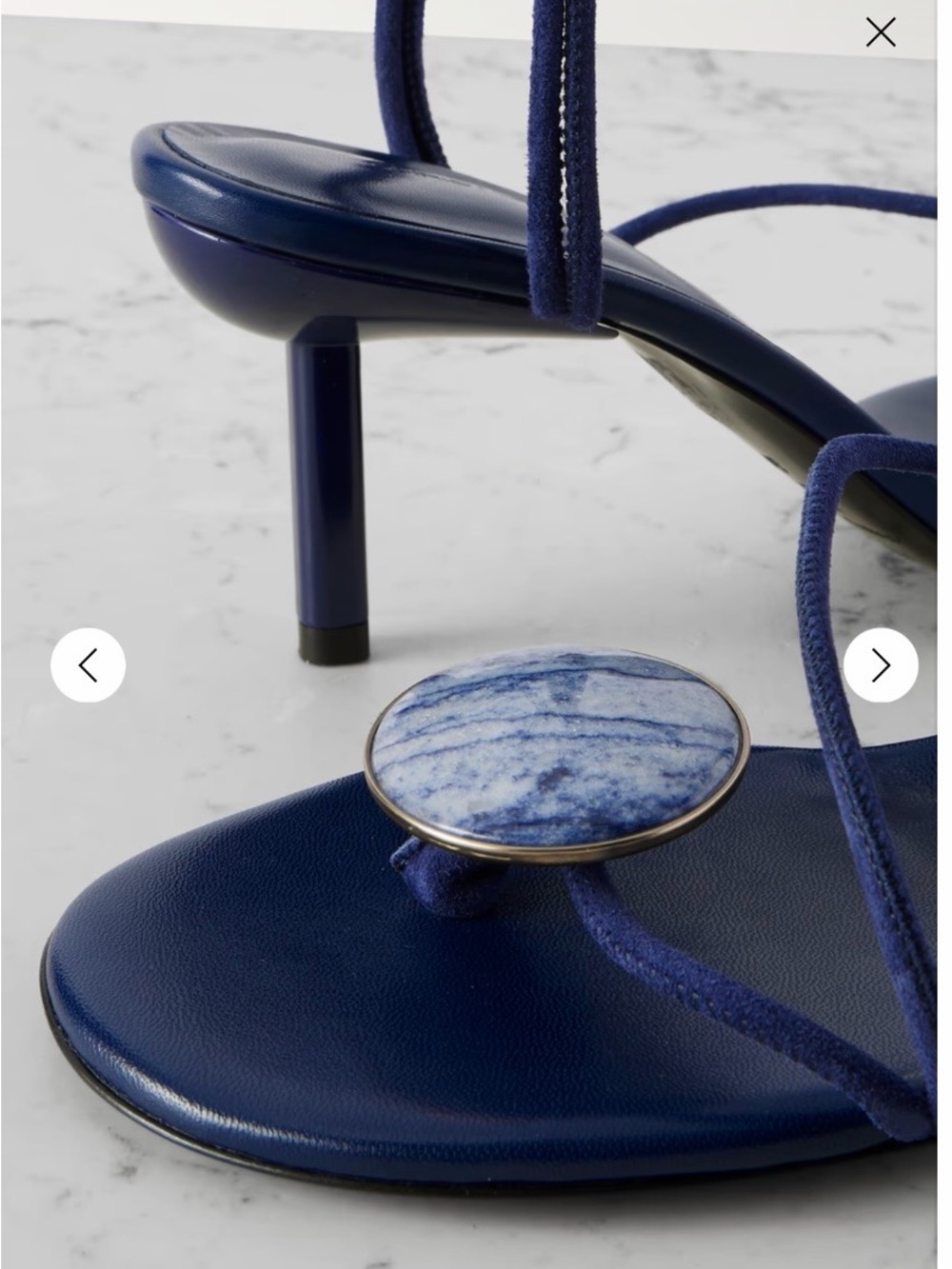 Christopher Esber Women’s Strappy Blue Heel Sandals